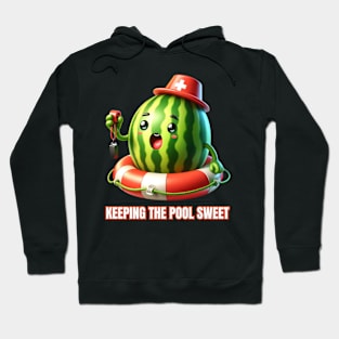 Lifeguard Melon - Keeping the Pool Sweet Summer Tee Hoodie